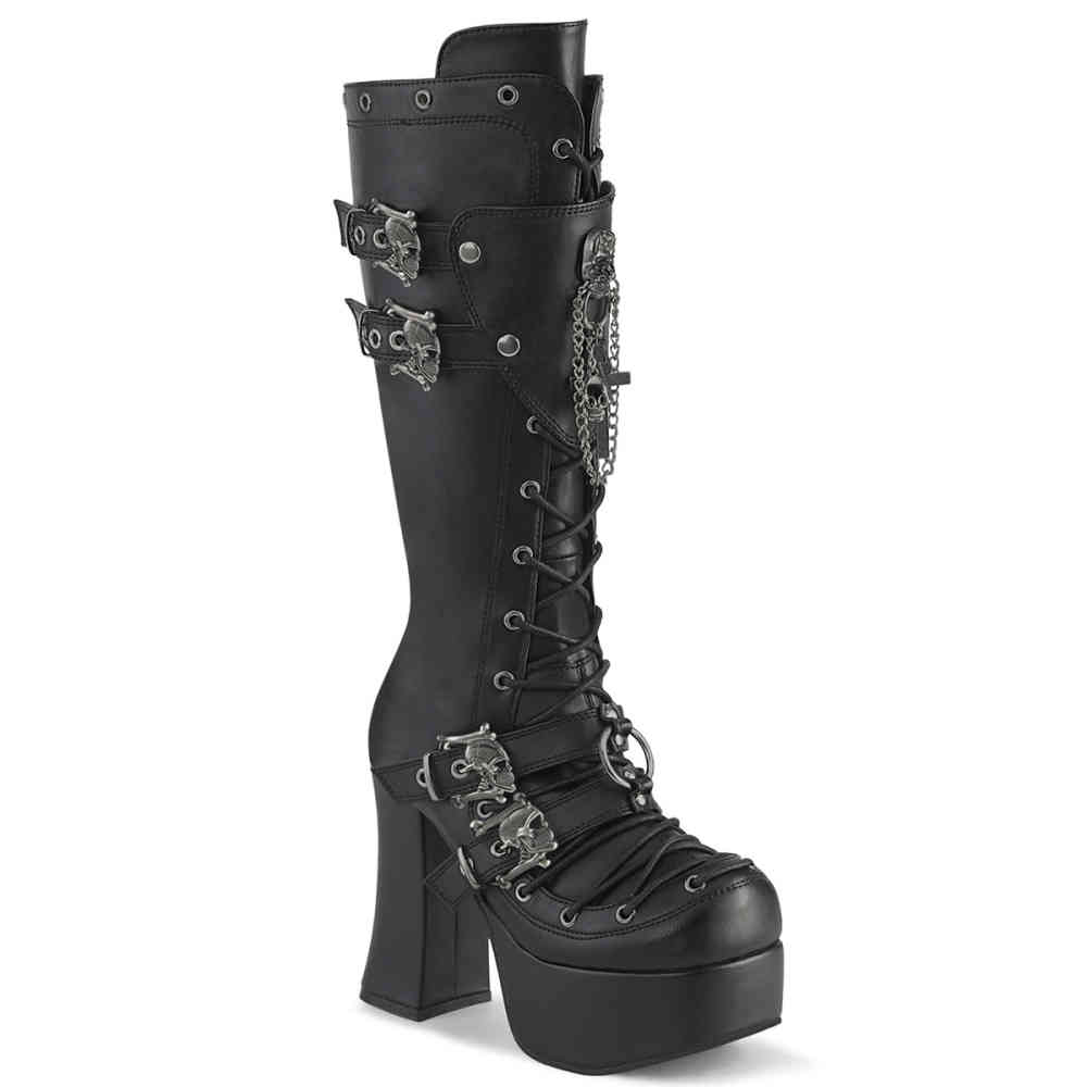 DemoniaCult - CHARADE-230 Plattformstiefel - Schwarz